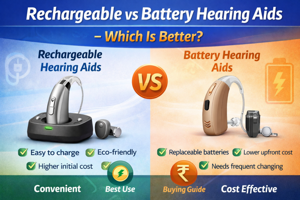 Rechargeable vs Battery Hearing Aids – Which Is Better Complete Guide